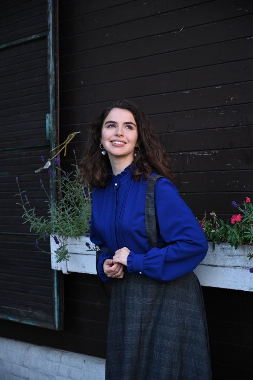 Académia Skirt Grey/Blue Checks