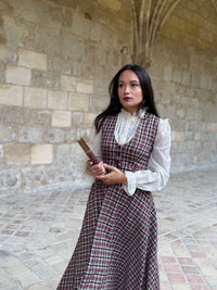 Academia Tartan Raspberry/Black Skirt