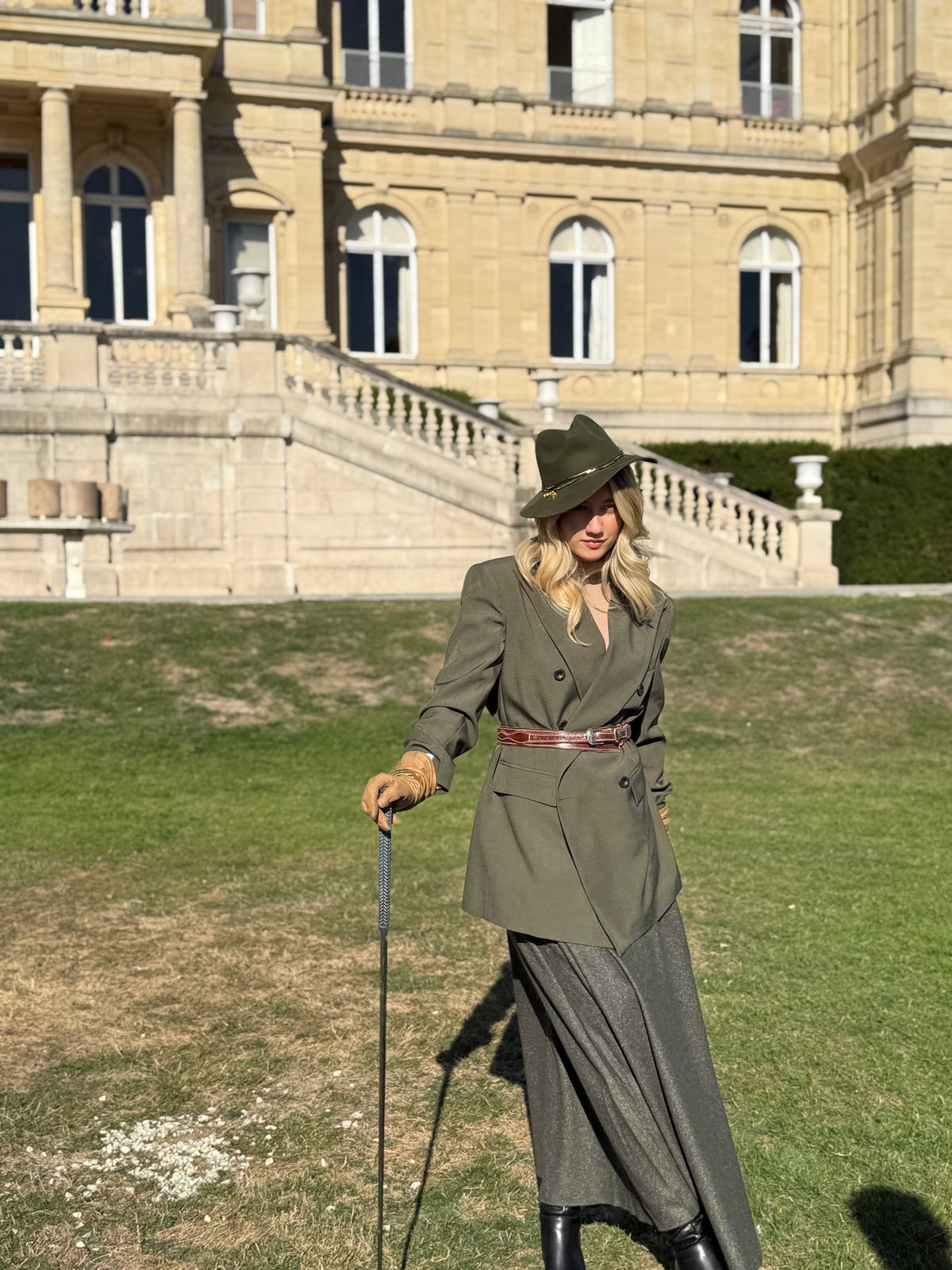 Jupe Paddington Maxi Kaki Chiné
