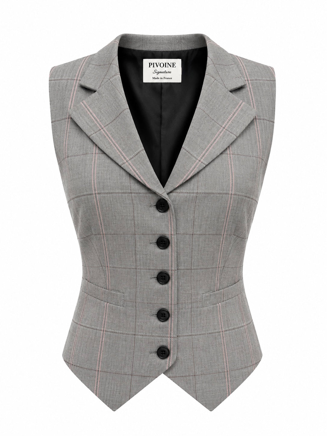 Veston Academia Carreaux Gris/ Bordeaux