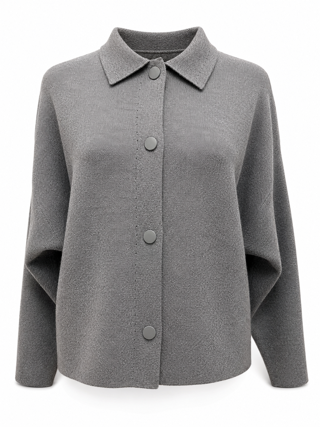 Grauer Jade-Pullover