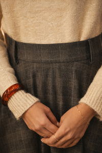 Jupe Paddington Maxi Carreaux Carreaux Gris/Bleu