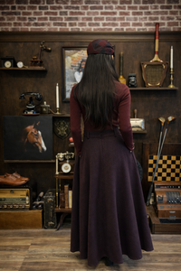 Jupe Paddington Maxi Bordeaux Chiné