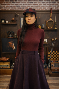 Jupe Paddington Maxi Bordeaux Chiné