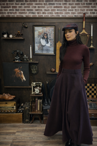 Jupe Paddington Maxi Bordeaux Chiné
