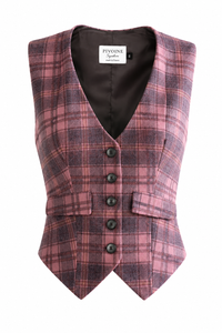 Veston Académia Carreaux Rose/Grise