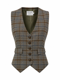 Académia karierte Jacke Grau/Blau/Kamel