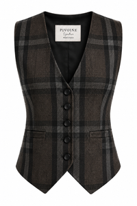 Veston Academia Tartan Vert kaki