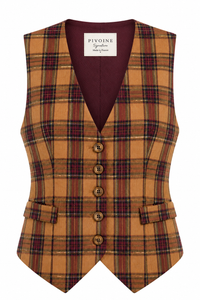 Veston Académia Tartan camel/bordeaux