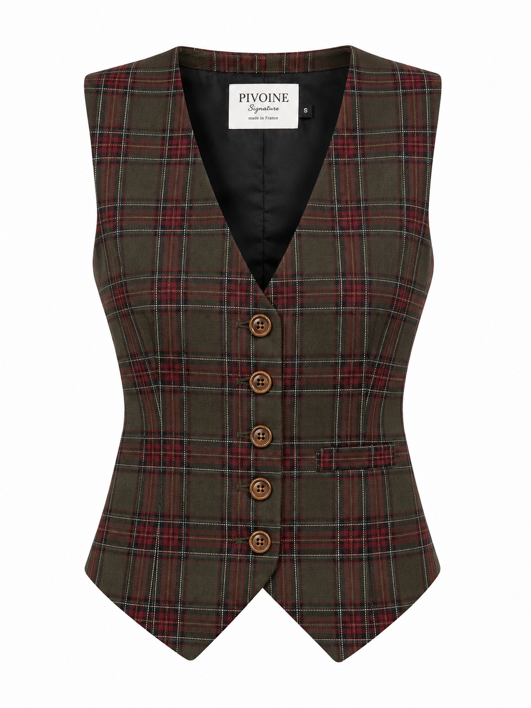 Veston Académia Tartan Vert/Bordeaux