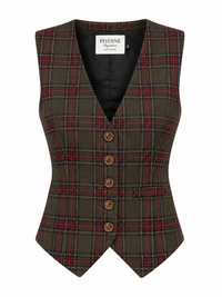 Veston Académia Tartan Vert/Bordeaux