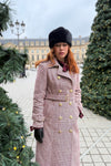 Manteau Prince de Galles Bordeaux