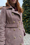 Manteau Prince de Galles Bordeaux