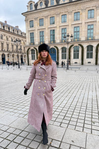 Manteau Prince de Galles Bordeaux