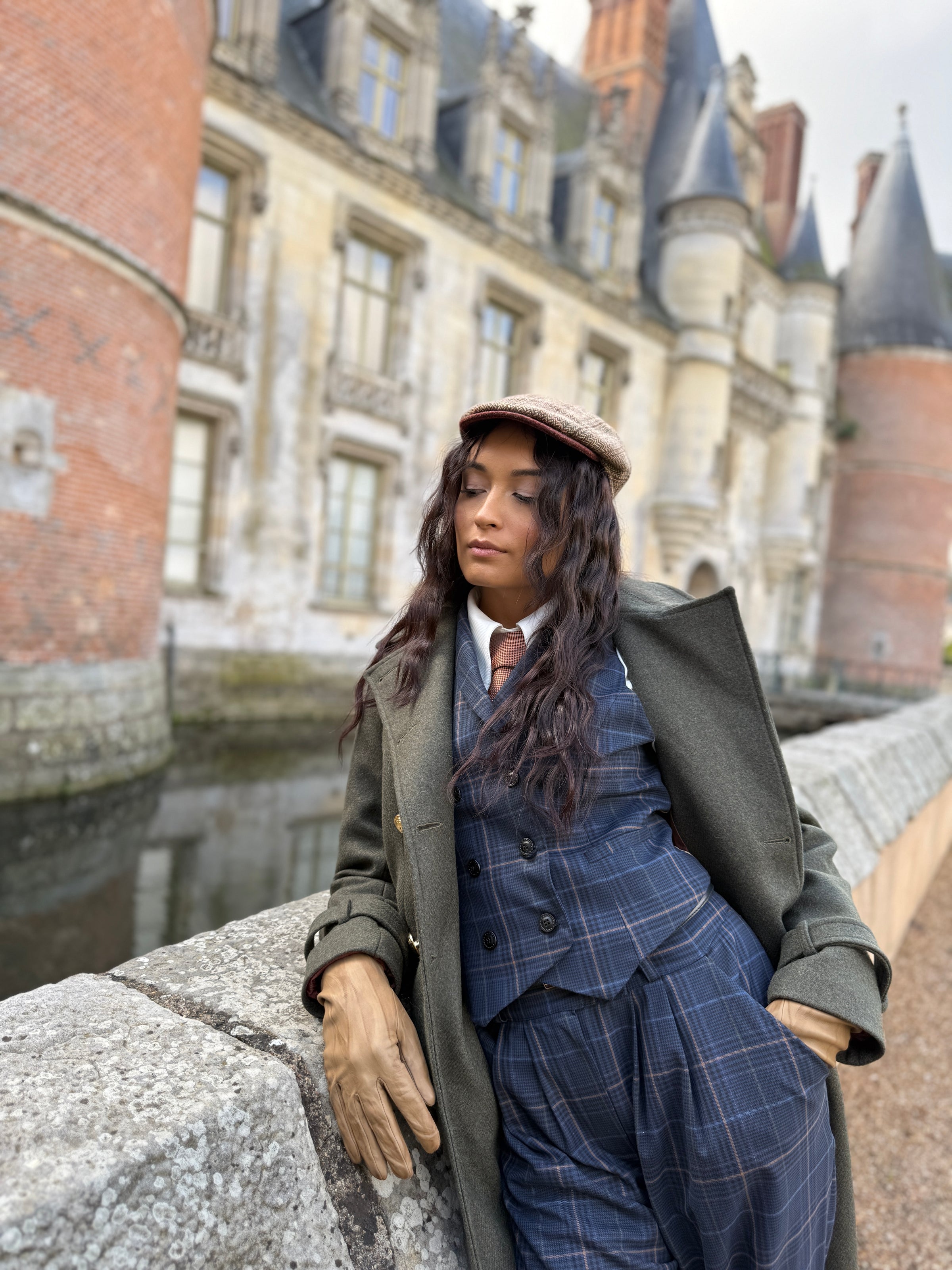 Veston Paddington Carreaux Bleu/ Camel