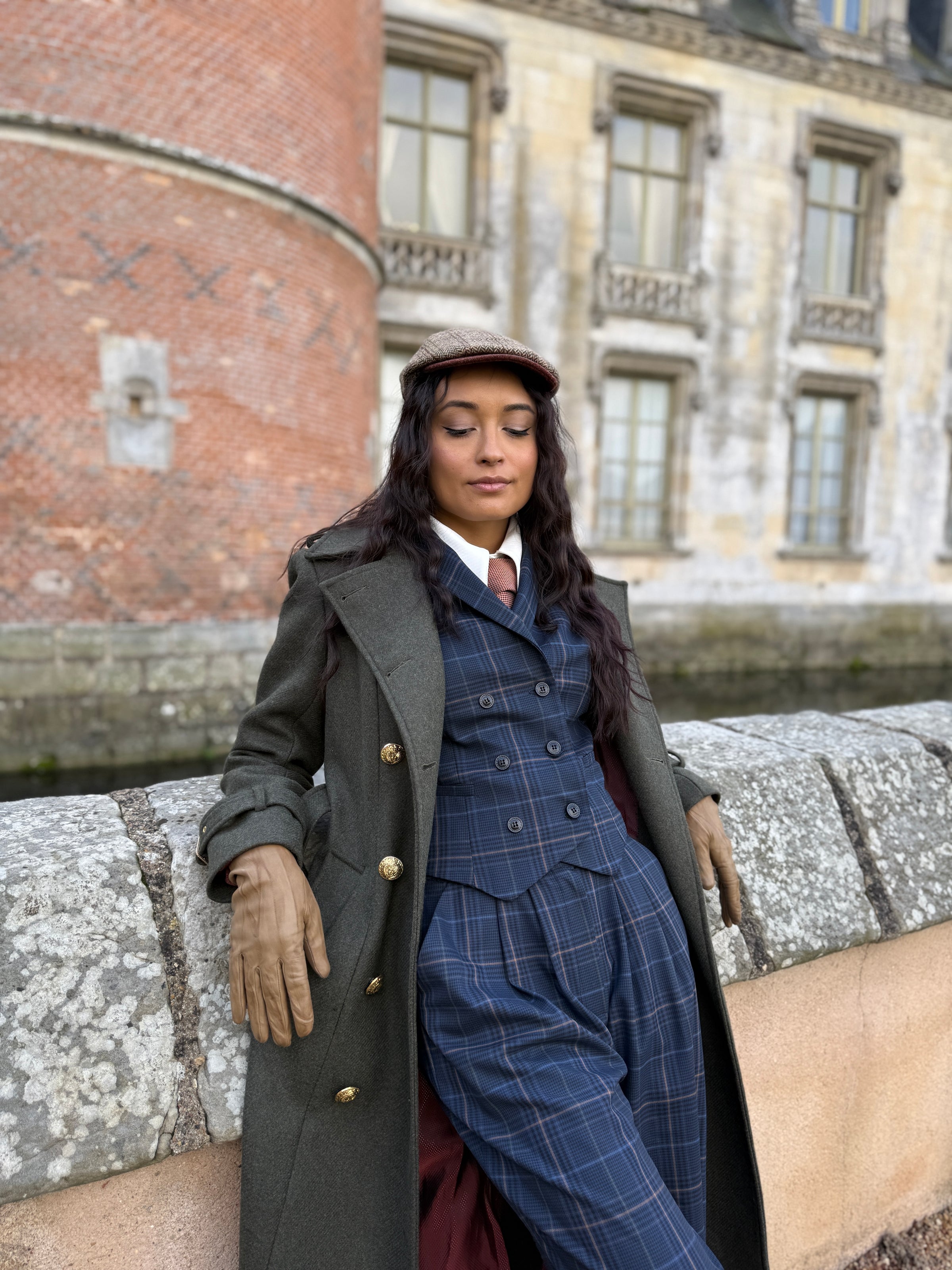 Veston Paddington Carreaux Bleu/ Camel