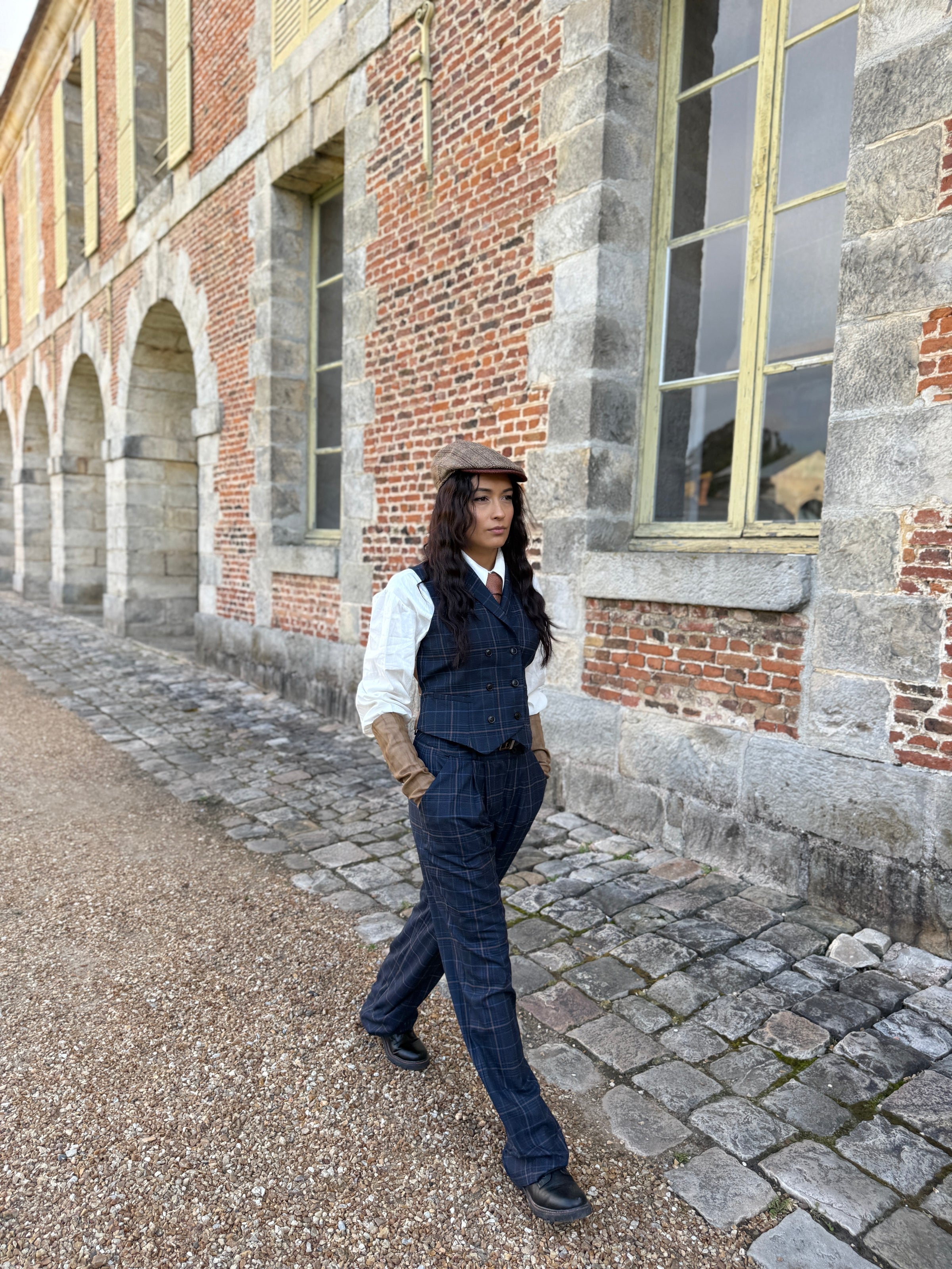 Veston Paddington Carreaux Bleu/ Camel