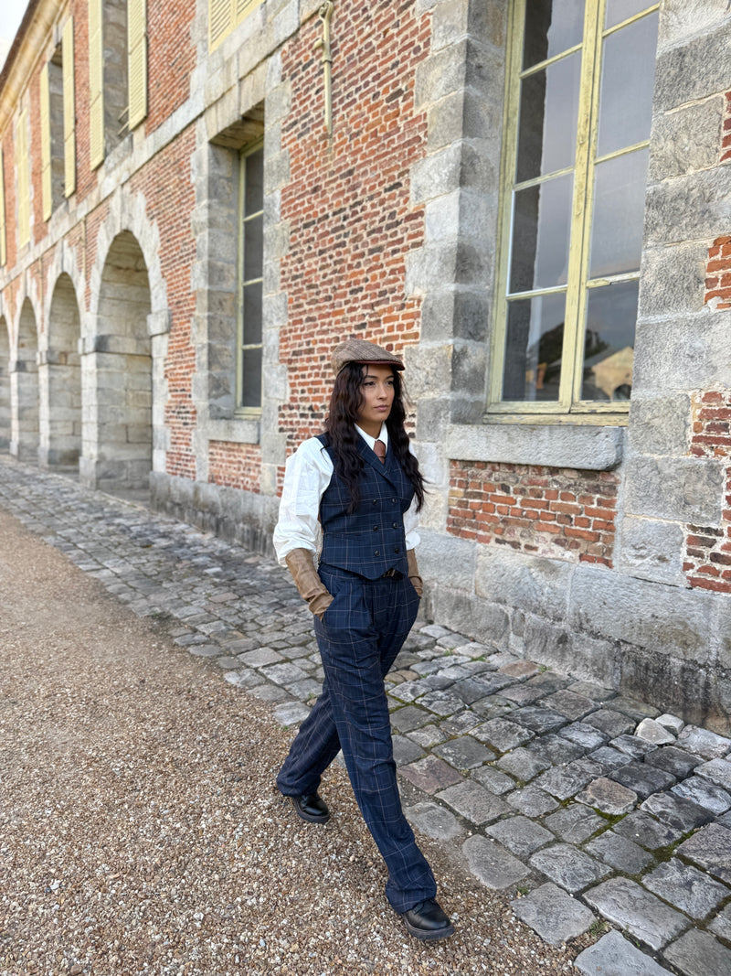 Veston Paddington Carreaux Bleu/ Camel