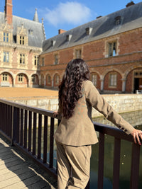 Pantalon Paddington Prince de Galles Marron