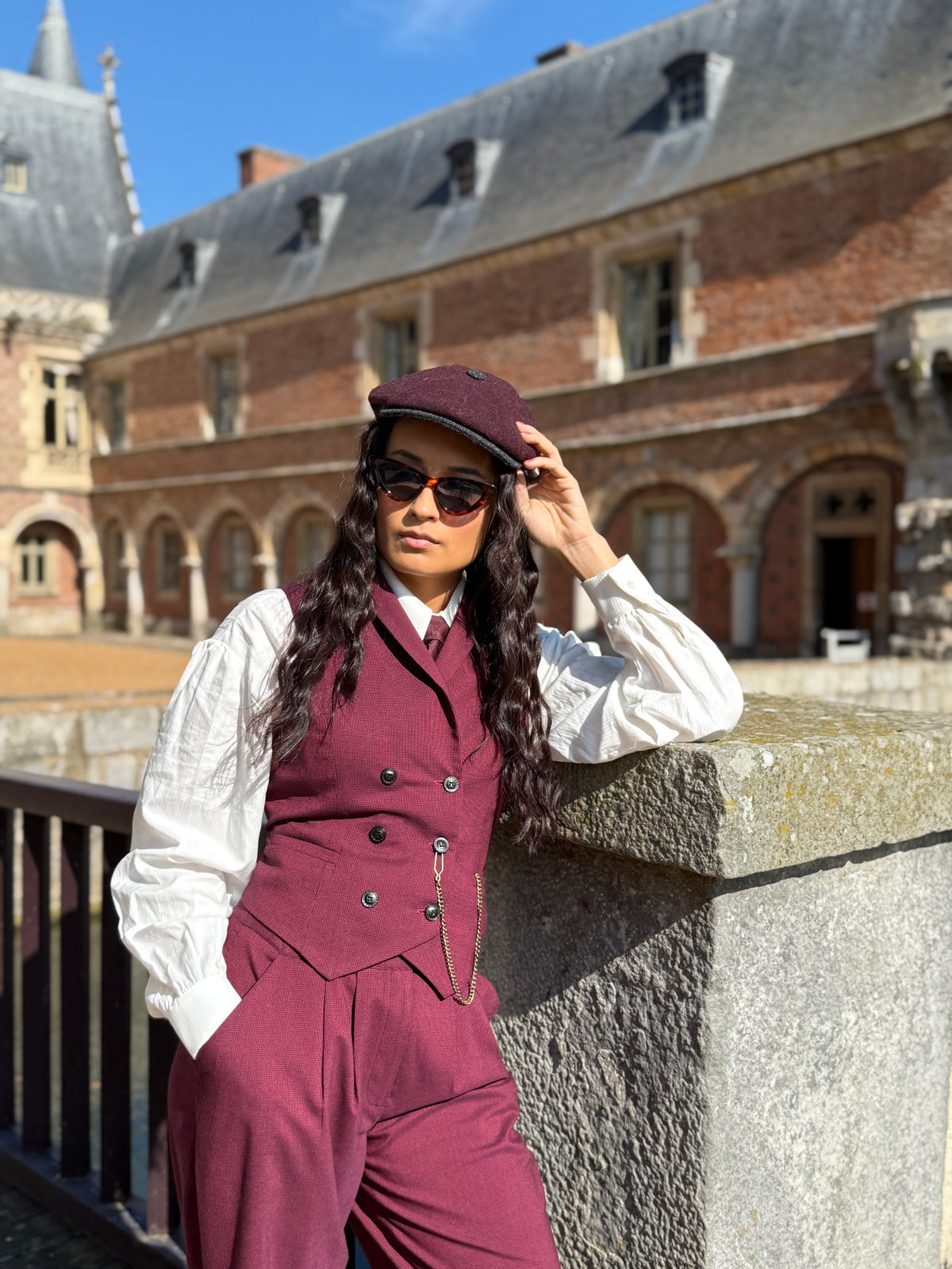 Veston Paddington Pied de Poule Bordeaux