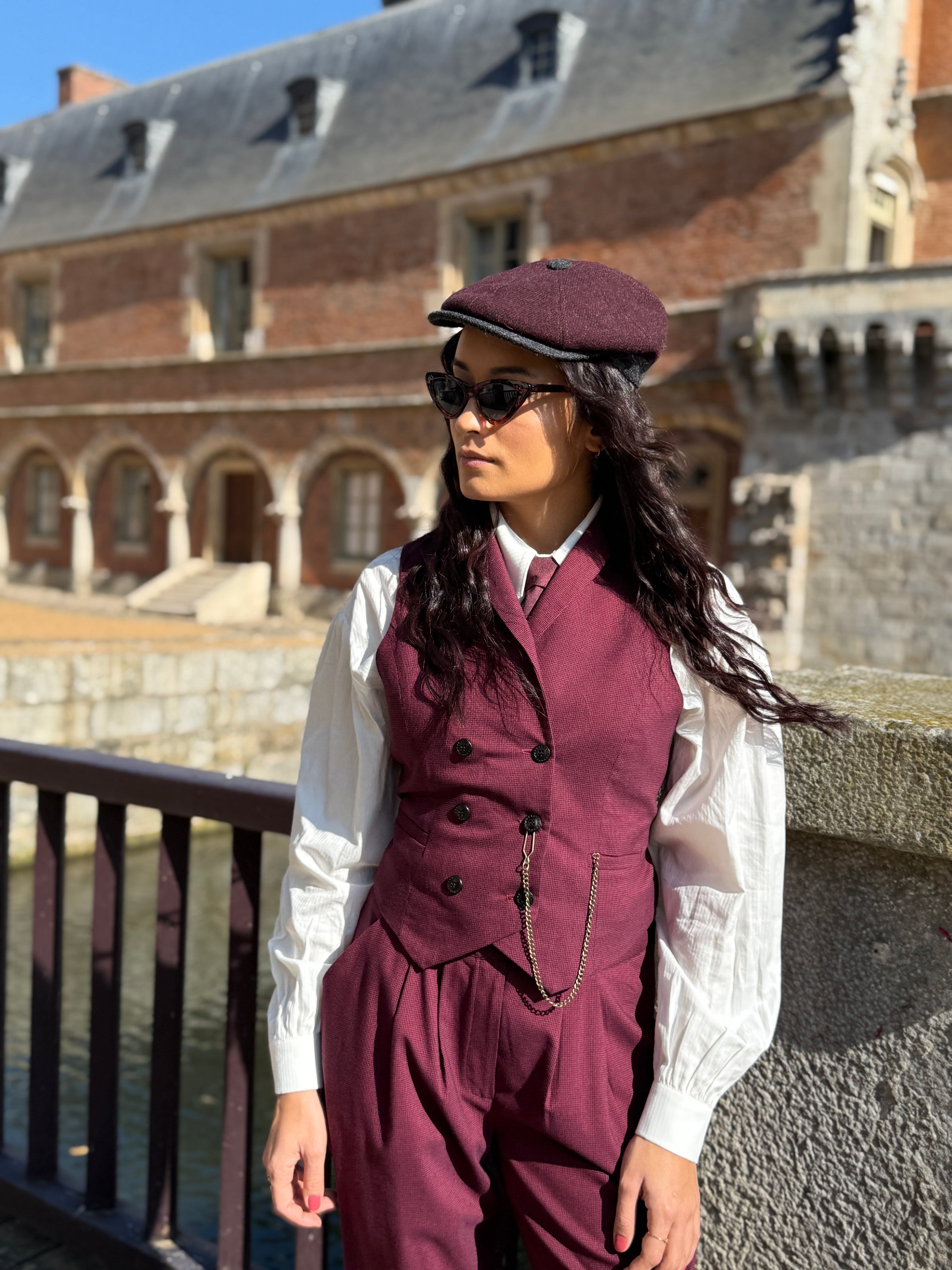 Veston Paddington Pied de Poule Bordeaux