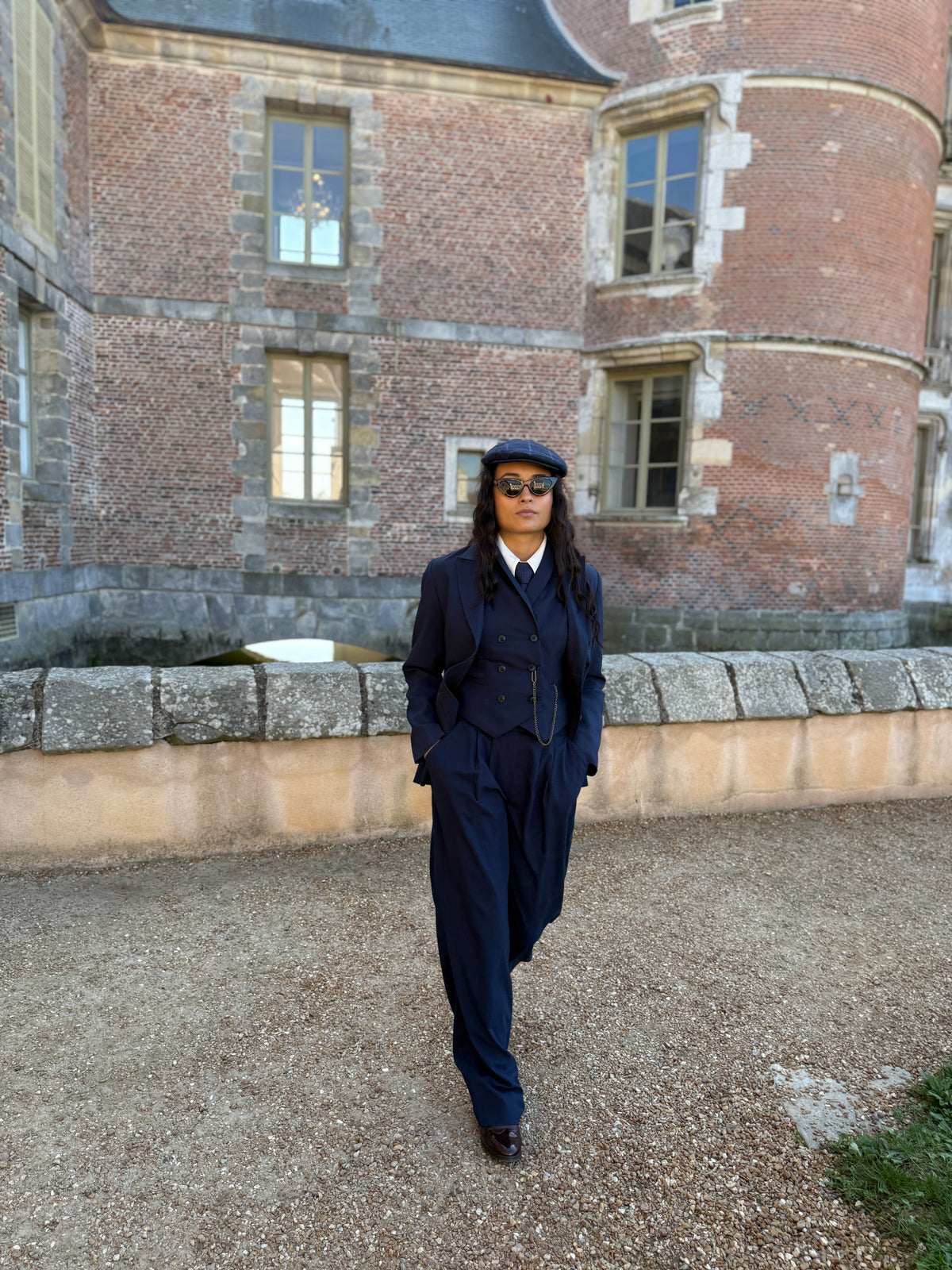 Veston Paddington Pied de Poule Bleu