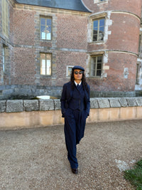 Veston Paddington Pied de Poule Bleu