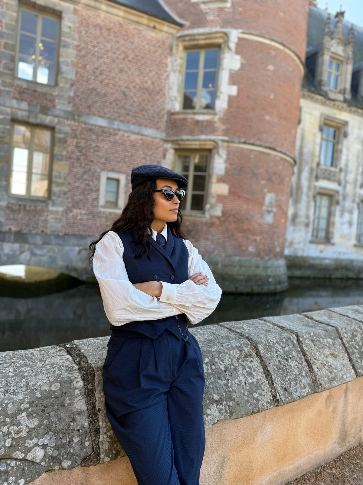 Veston Paddington Pied de Poule Bleu