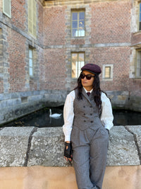 Veston Paddington Prince de Galles Gris/ Bordeaux