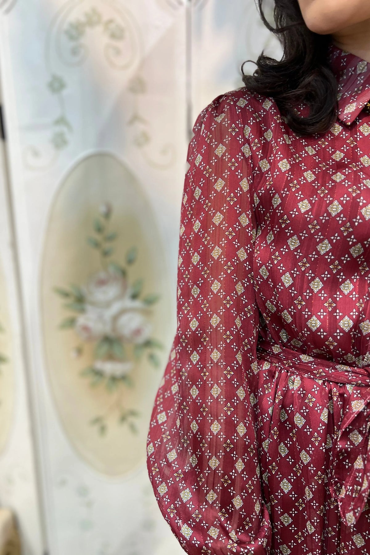 Louise Dress Burgundy