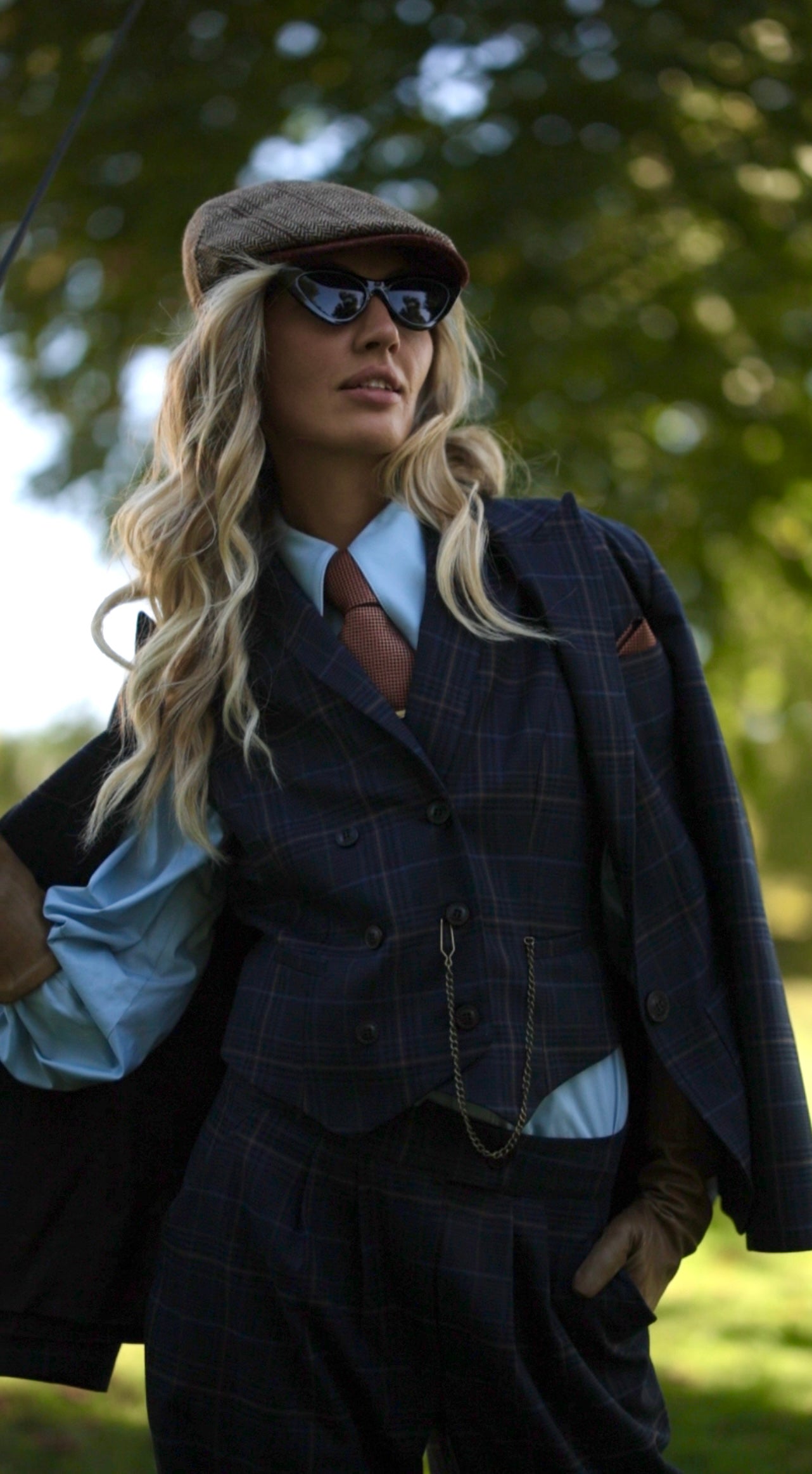 Paddington Check Jacket Blue/Camel