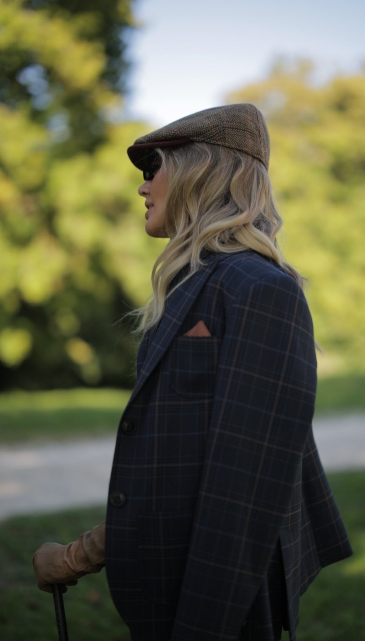 Paddington Check Jacket Blue/Camel