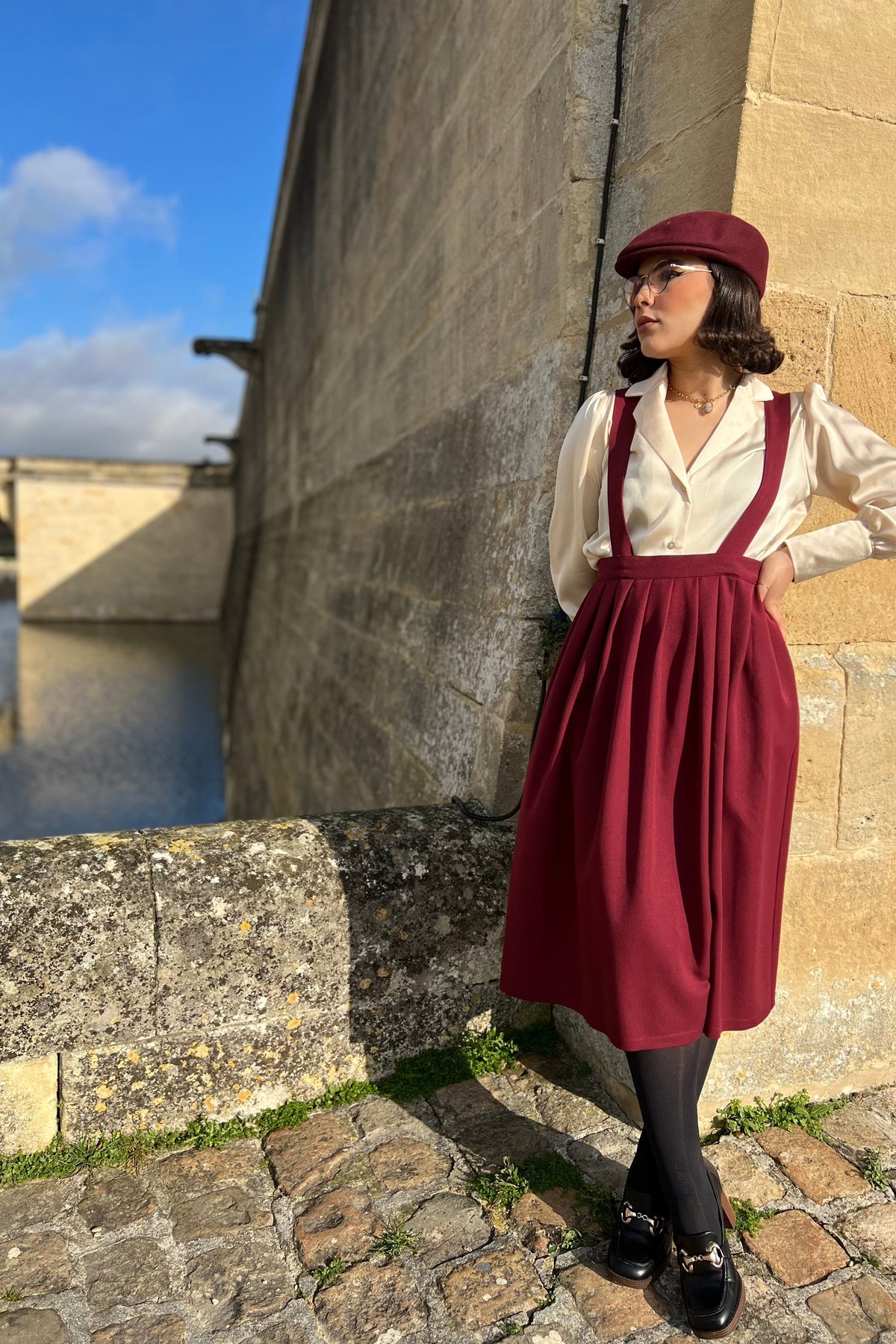 Hilda Skirt Burgundy