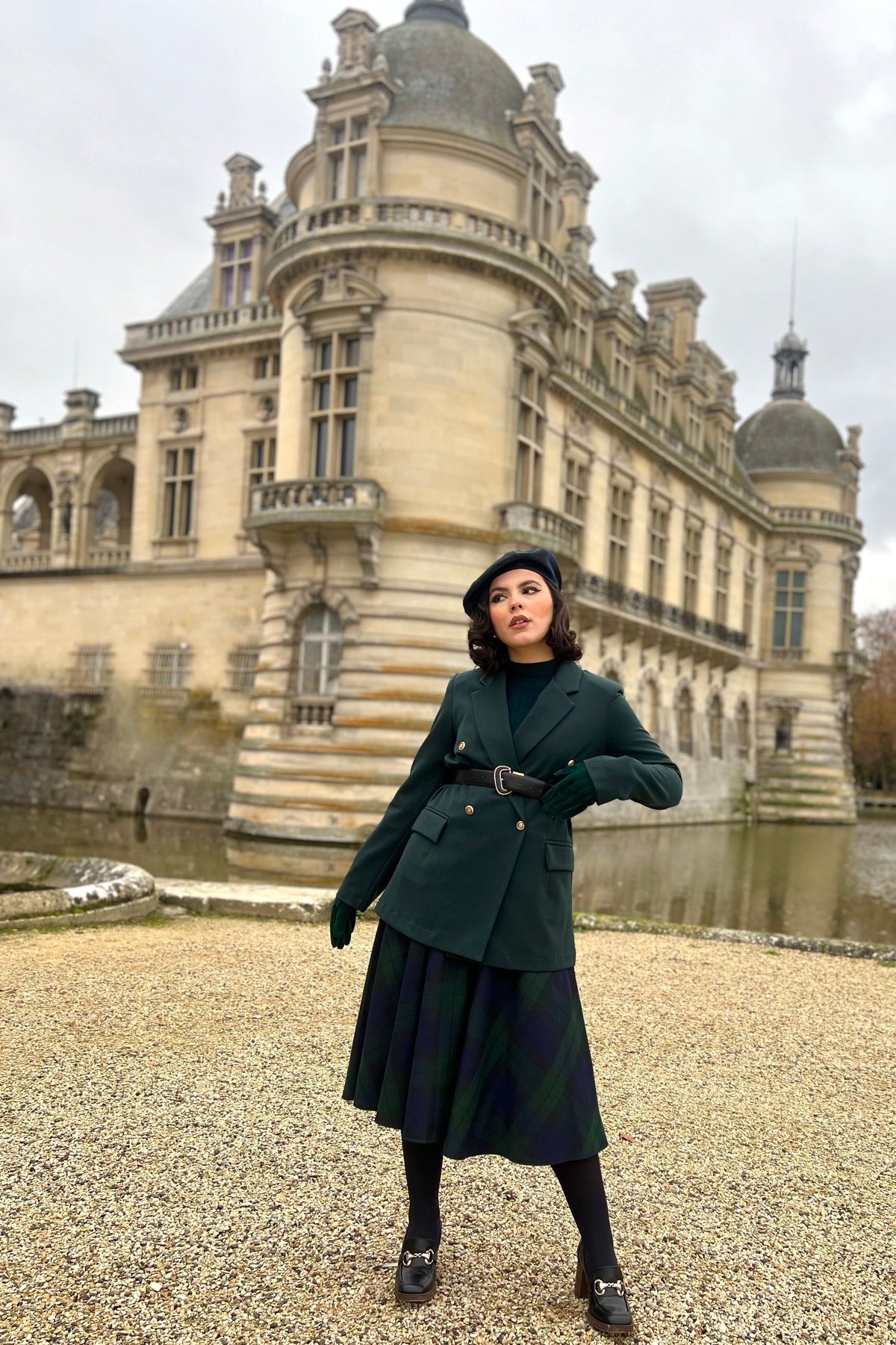 Academia Green Tartan Skirt