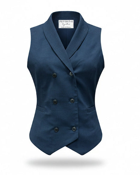 Veston Paddington Pied de Poule Bleu