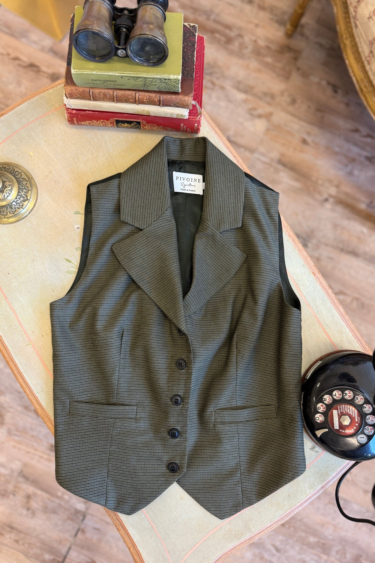 Veston Peaky Pied de Poule Kaki