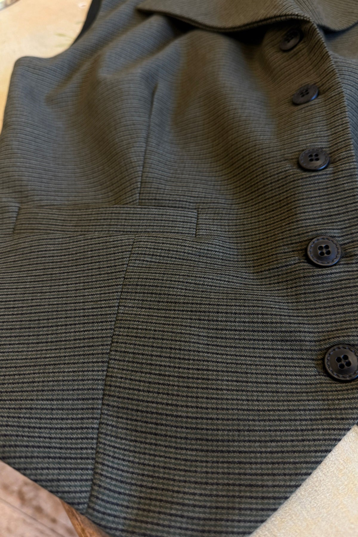 Veston Peaky Pied de Poule Kaki