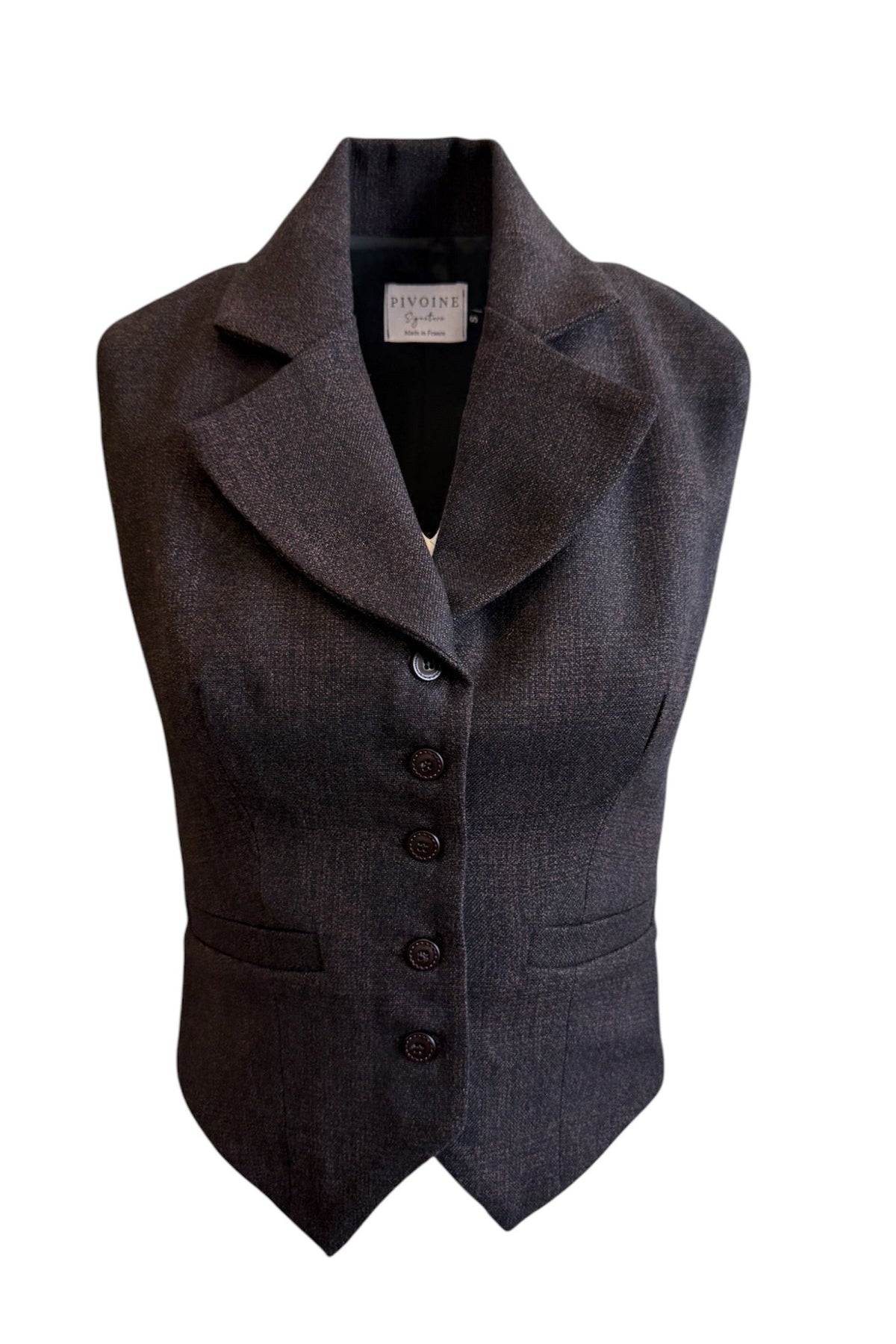 Veston Peaky Marron Chine avec Col