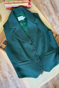 Veston Peaky Vert Sapin motifs Avec Col