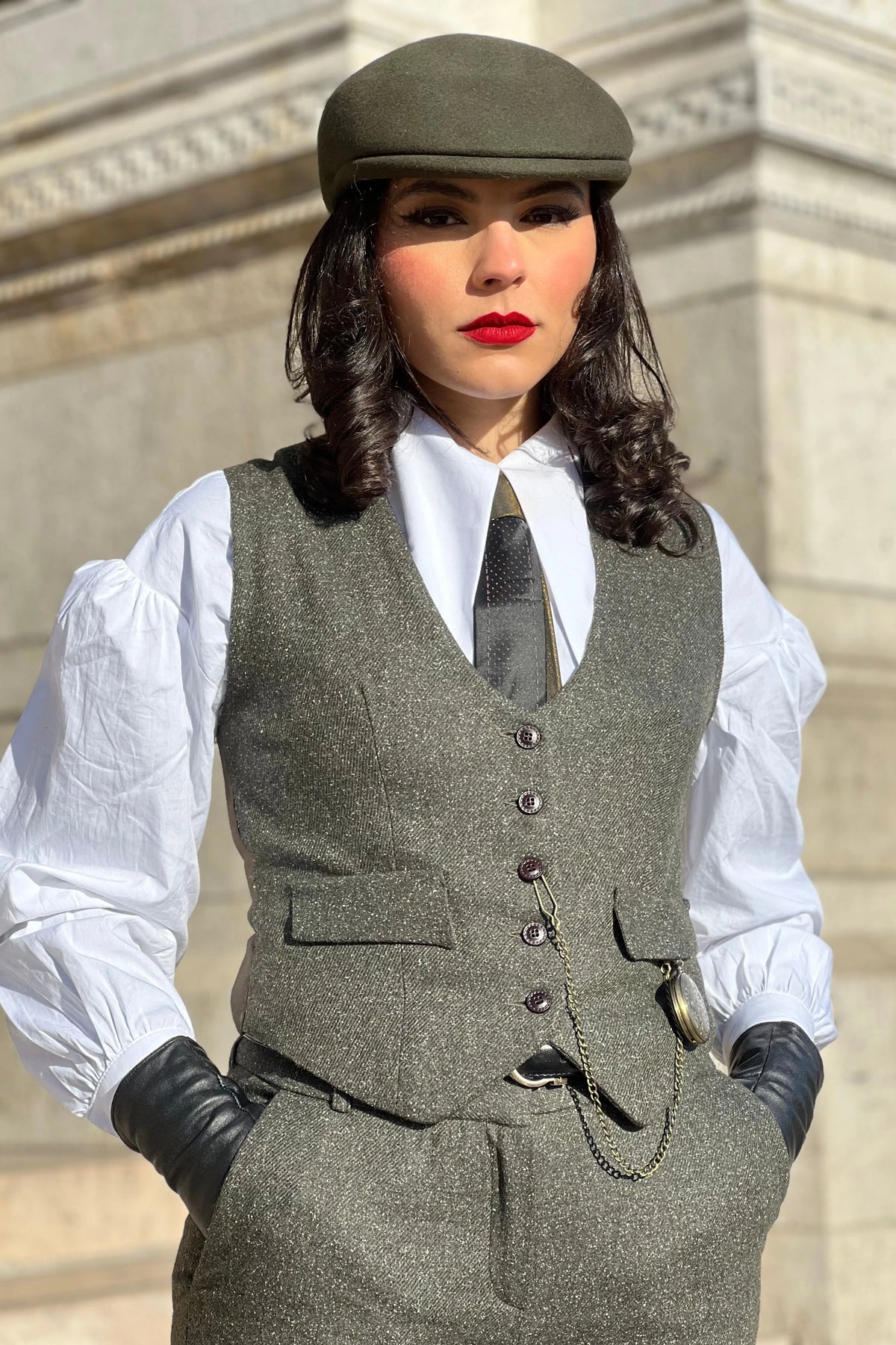 Veston Peaky Kaki Chiné