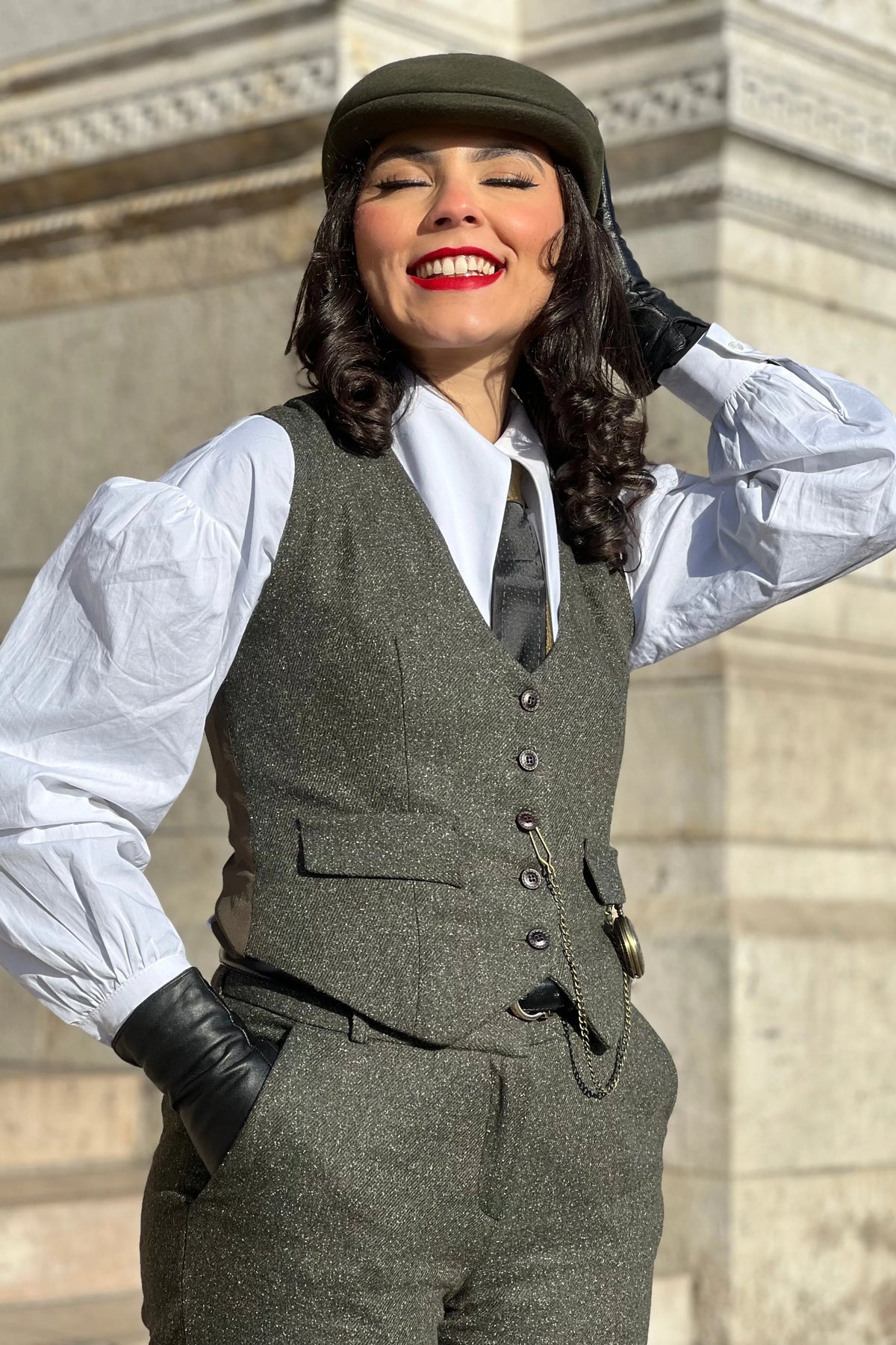 Veston Peaky Kaki Chiné