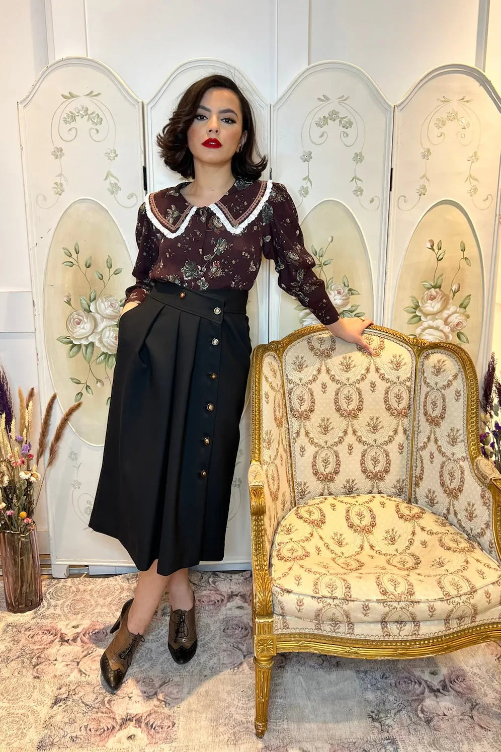 Schwarzer Hortensienrock