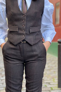 Veston Peaky Marron chiné