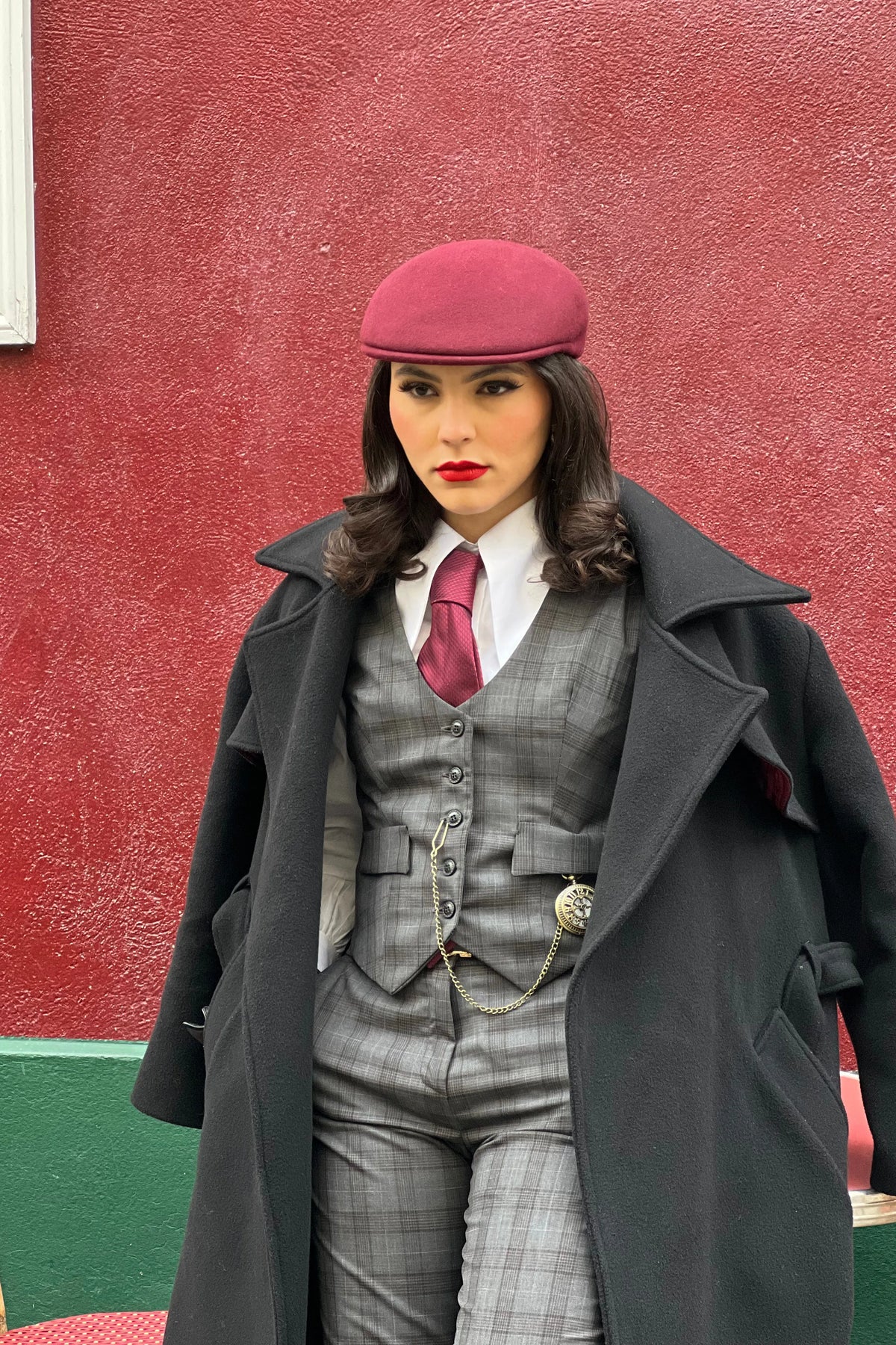 Peaky Checked Jacket Black/gray