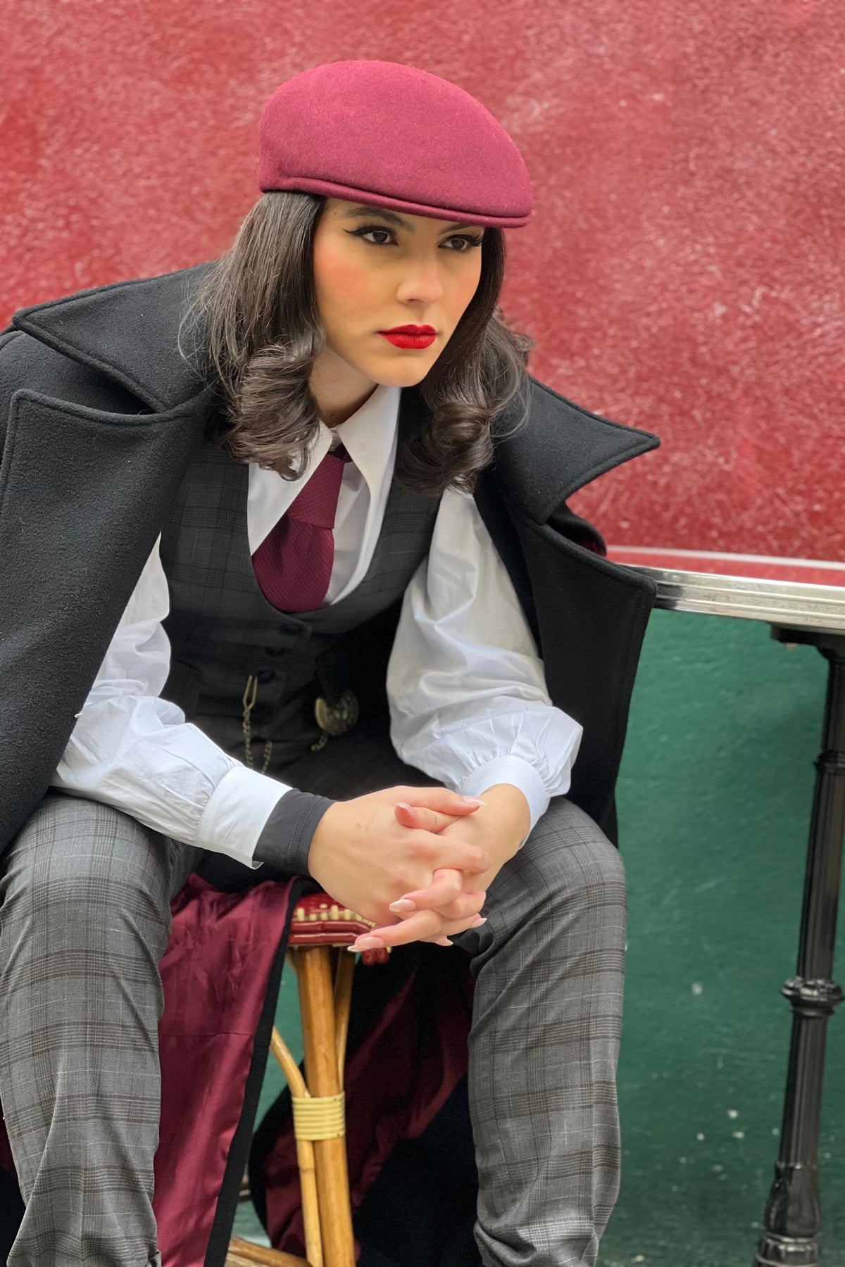 Peaky Checked Jacket Black/gray