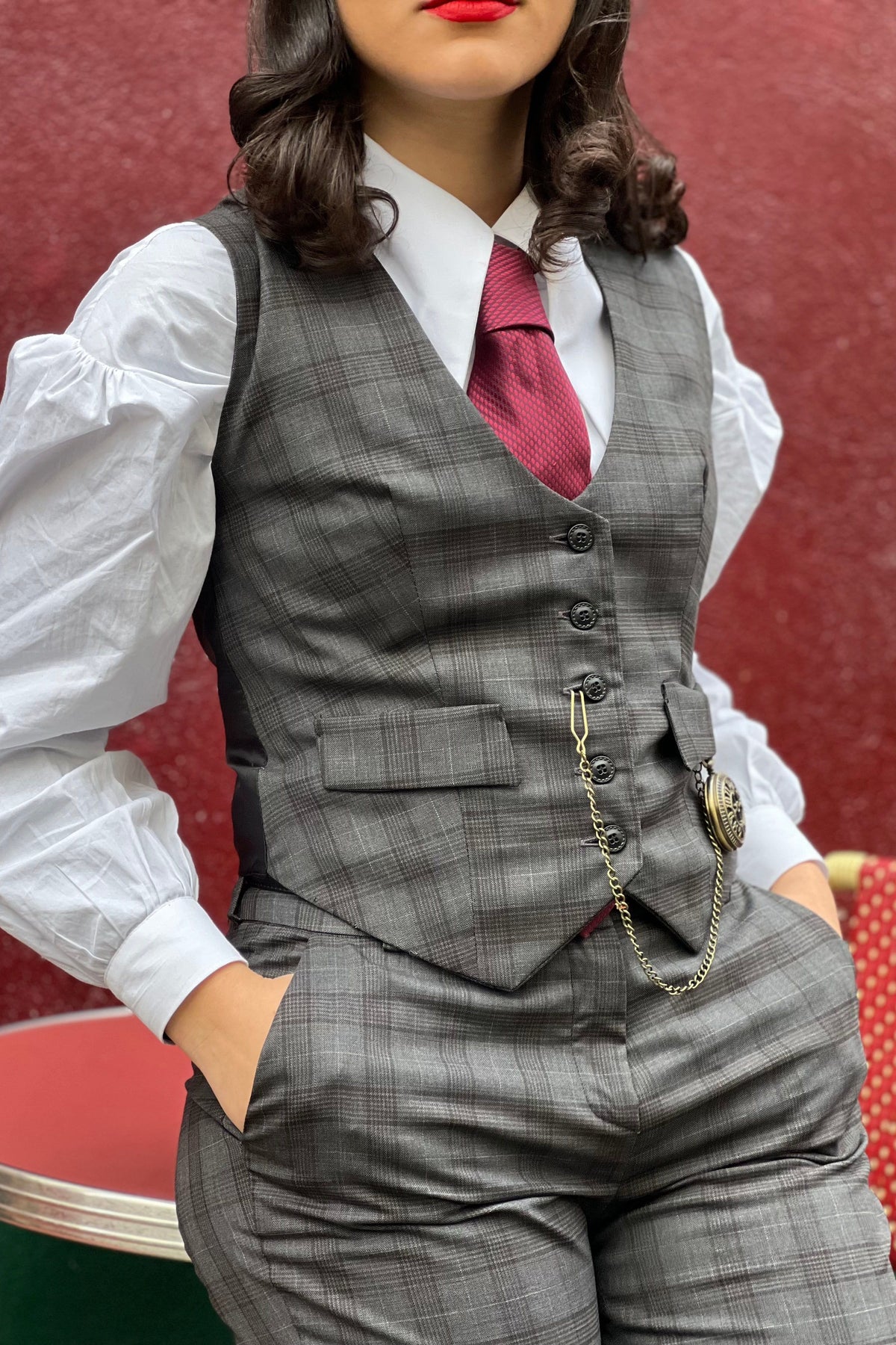 Peaky Checked Jacket Black/gray