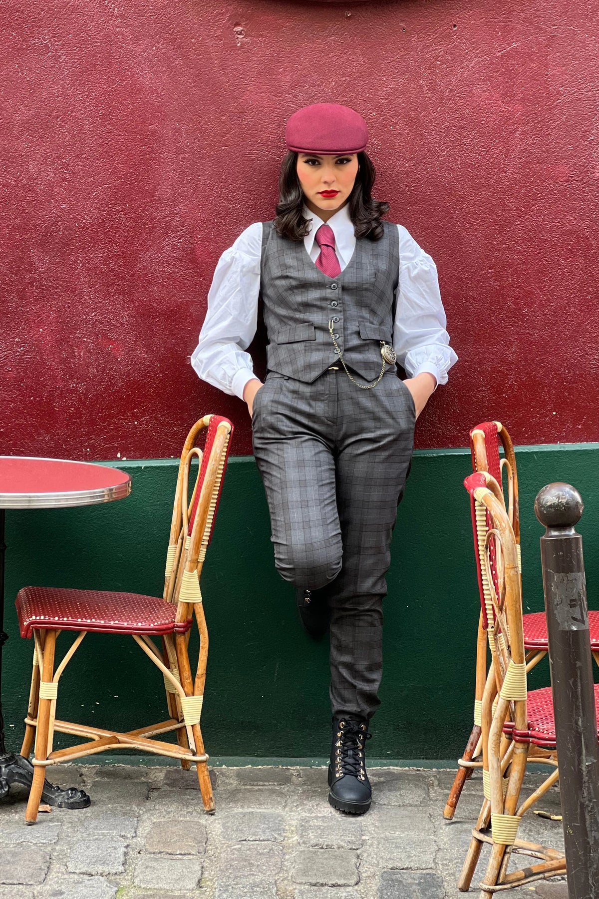 Peaky Checked Jacket Black/gray