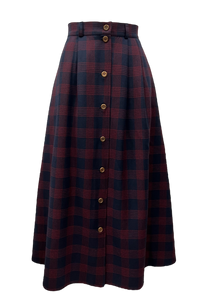 Jupe Benedicte Bleu Marine/Bordeaux