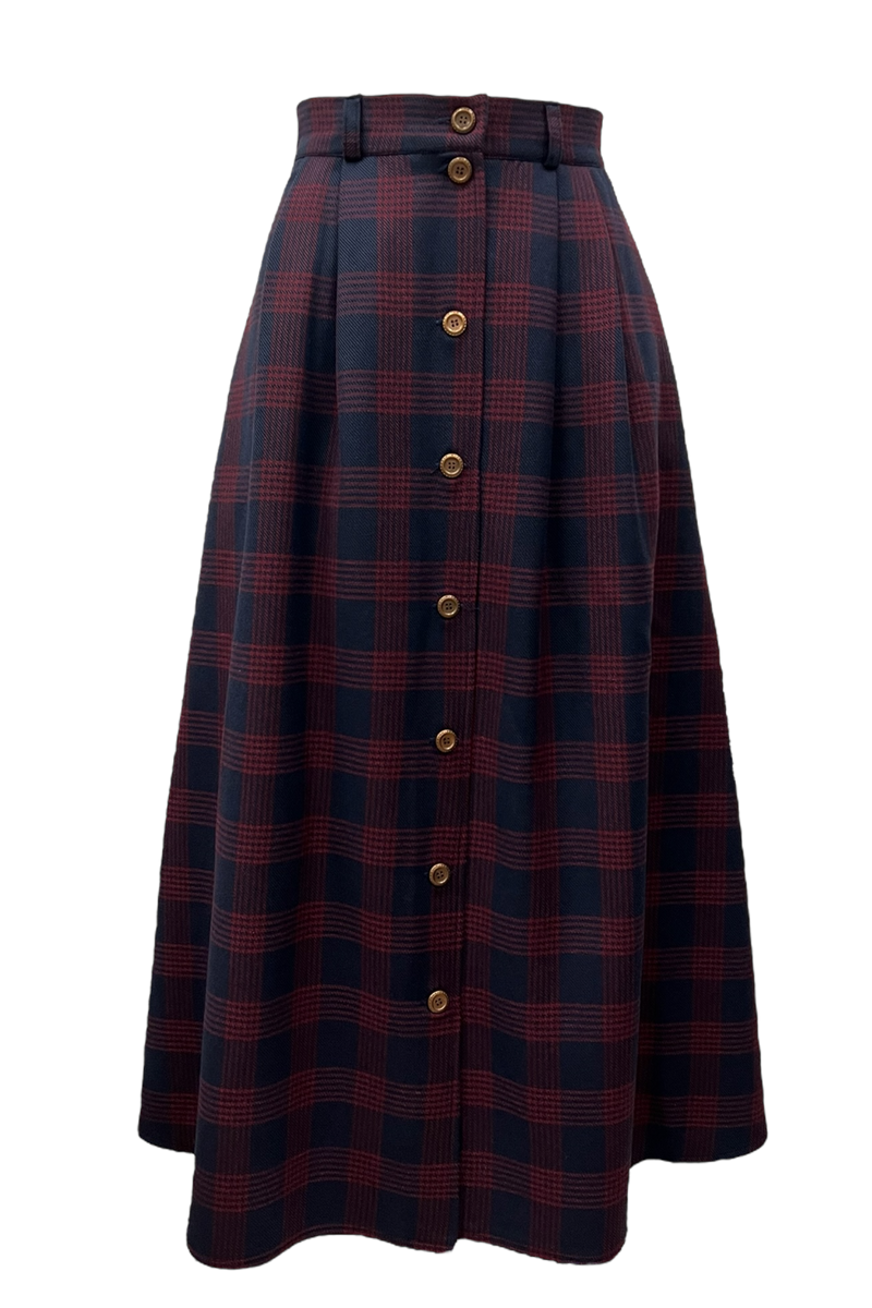 Jupe Benedicte Bleu Marine/Bordeaux