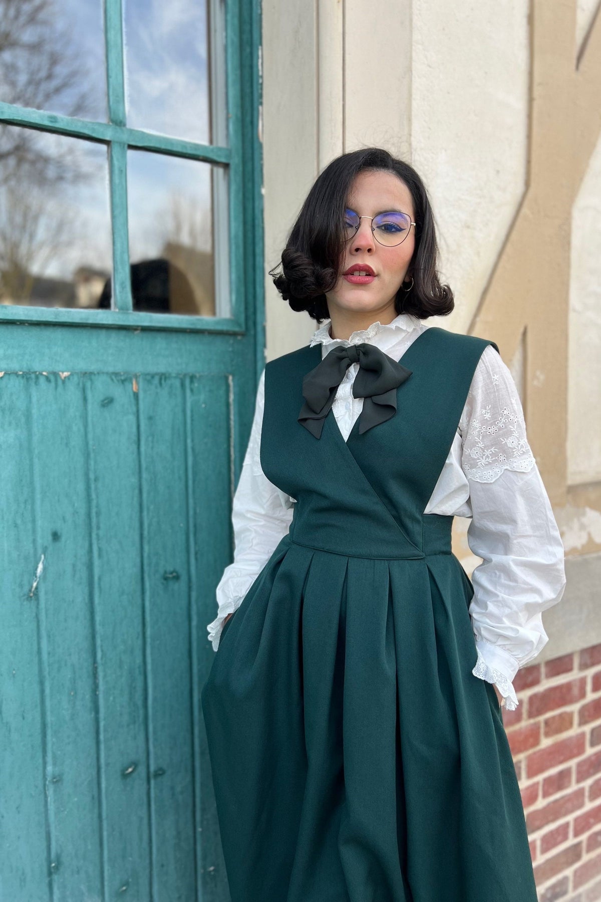 Charlotte Dress Fir Green PIVOINE SIGNATURE Charlotte Dress Fir Green PIVOINE SIGNATURE